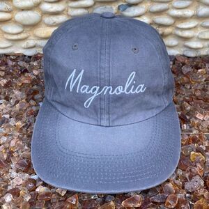 Magnolia Farms Joanna Gaines Port Authority Black Denim Washed Hat/Cap Adj EUC